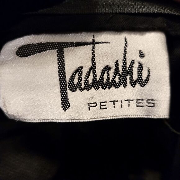 Tadashi Vintage Rhinestone High Neck Bodycon Mini Dress Black Size S/P - Picture 5 of 7